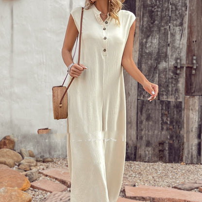 Versatile Casual Solid Color Jumpsuit