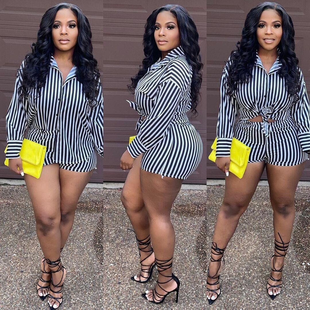 Cardigan Loose Striped Temperament Commute Shirt Long-sleeve Suit