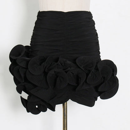 Three-dimensional Flower Bag Hip Women Skirt - Branpairriel Clothing Store
