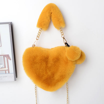 Soft Plush Heart Handbags