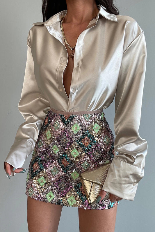 Single-breasted Long Sleeve Lapel Shirt