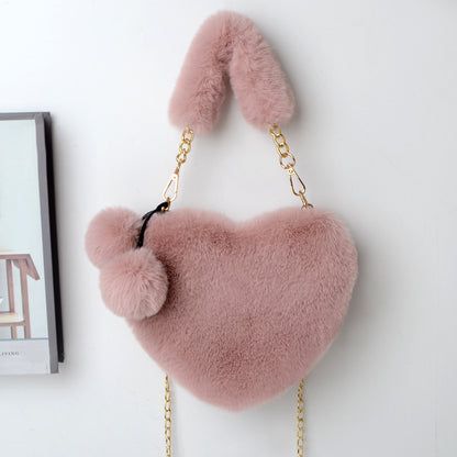 Soft Plush Heart Handbags