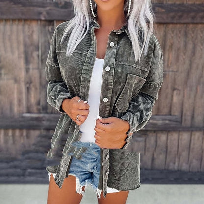 Distressed Corduroy Jacket