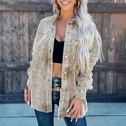 Distressed Corduroy Jacket