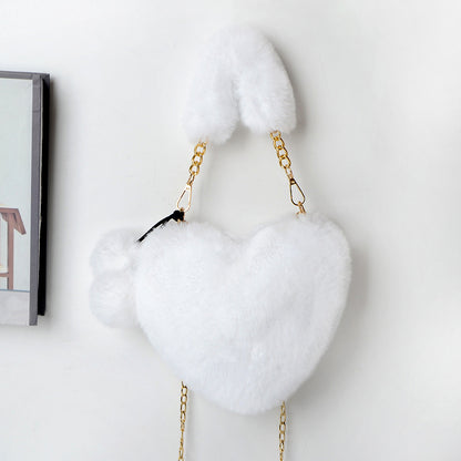 Soft Plush Heart Handbags