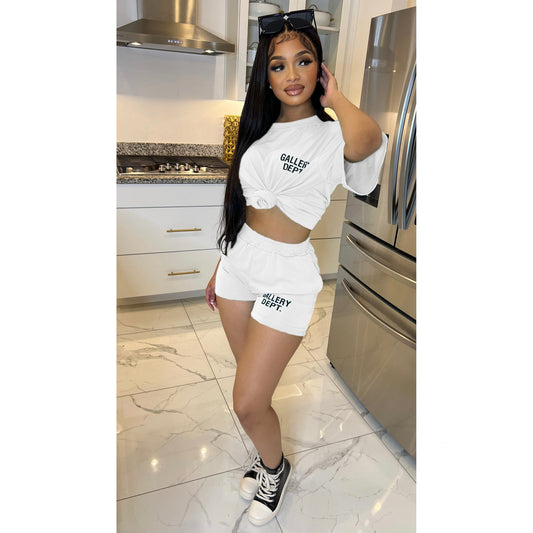 Women's Clothing Printed Letters Sexy Fashion Two-piece Set - Branpairriel Clothing Store