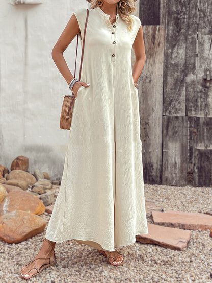 Versatile Casual Solid Color Jumpsuit